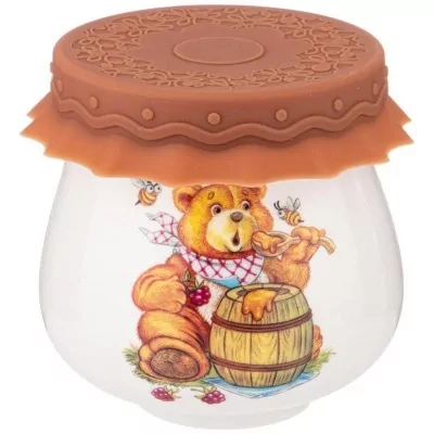 Баночка с силиконовой крышкой lefard "мед" 180 мл (359-308) 