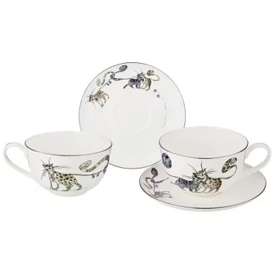 Чайный набор lefard "котики" на 2 пер. 4 пр. 300 мл (86-2315) 