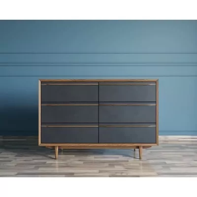 Комод Bruni Black с шестью ...