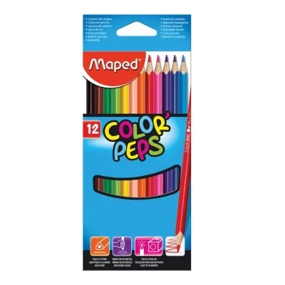Карандаши цветные трехгранные Maped Color'Peps 12 цветов 183212 (3) (65728)