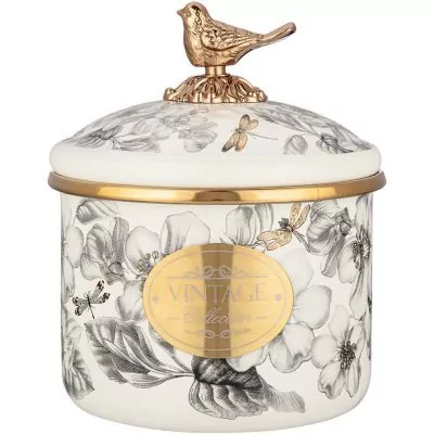 Банка для сыпучих продуктов agness, серия яблоневый сад, 12 х 9см / 1,0л (950-539) 