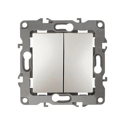 Выключатель двухклавишный без рамки Эра Эра 12 12-1004-15 ER_B0019314