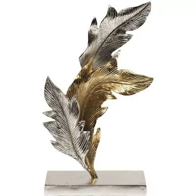 Декор "Листья" металлический золото/хром 27*10*48см (TT-00005562)