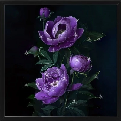 Картина КОЛЫБЕЛЬ ЛИЛОВОЙ НОЧИ с кристаллами Swarovski (3174)