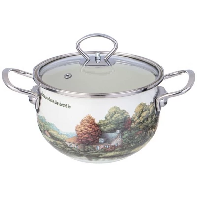 Кастрюля agness эмалированн...