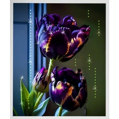 Картина ЛИРИКА ПЛЕНИТЕЛЬНОЙ НОЧИ с кристаллами Swarovski (3175)