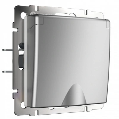 Розетка с заземлением и со шторкой, без рамки с крышкой Werkel W1171206 WRK_a050889