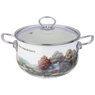 Кастрюля agness эмалированн...