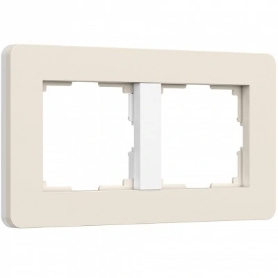 Рамка на 2 поста Werkel Split (айвори/белый, soft-touch) W0023066 WRK_a067254