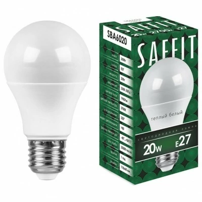 Лампа светодиодная Feron Saffit SBA6020 E27 20Вт 2700K 55013 FE_55013