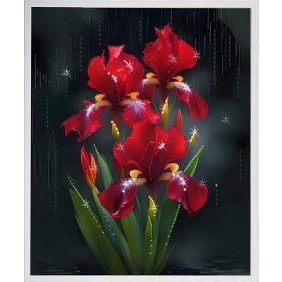 Картина РУБИНОВАЯ ДОЛИНА с кристаллами Swarovski (3177)