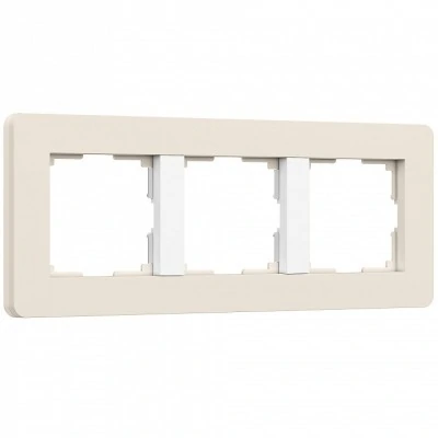 Рамка на 3 поста Werkel Split (айвори/белый, soft-touch) W0033066 WRK_a067256