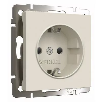 Розетка с заземлением и со шторками, без рамки Werkel айвори матовый W1171162 WRK_a059275