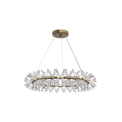 Люстра подвесная латунь, стекло прозр. d60см (TT-00011658)