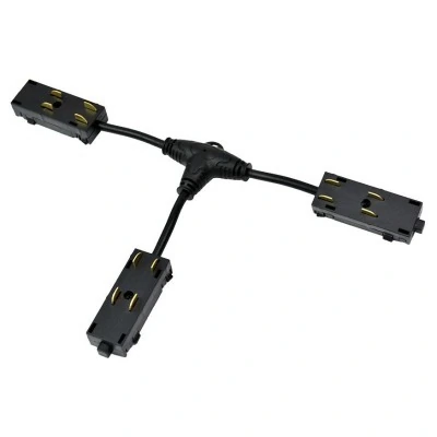 Токопровод T-образный центральный Denkirs SMART UNI TR2115-BK DK_TR2115-BK