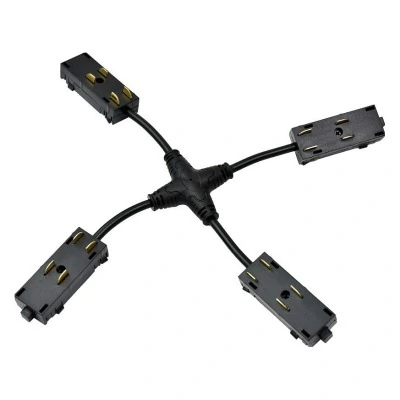 Токопровод X-образный центральный Denkirs SMART UNI TR2116-BK DK_TR2116-BK