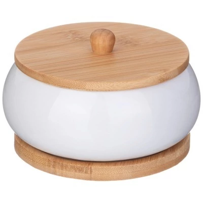 Банка с дерев. крышкой lefard "native" 11,5*8 см на дерев. подставке (587-189) 