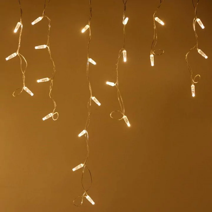 Фото Бахрома световая [2.4x0.6 м] Arlight Edge ARD-EDGE-CLASSIC-2400x600-CLEAR-88LED-STD WARM (230V, 6W) - интернет-магазин МегаТерем в Москве