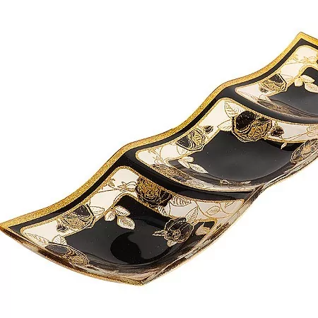 Фото Менажница 38,5х13,5 см, 3 секции (261-1) - интернет-магазин МегаТерем в Москве