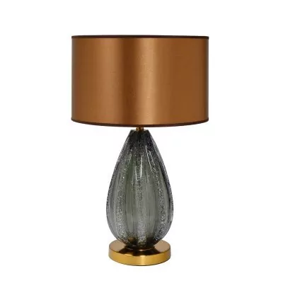 Лампа настольная сер-зел.стекло/плафон кор. 35*h.60см (TT-00007571)