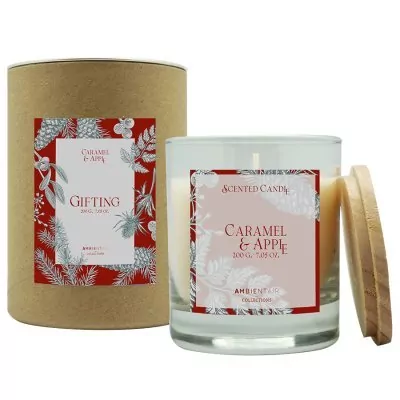 Свеча ароматическая gifting, caramel&apple, 40 ч (72594)