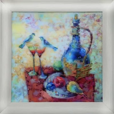 Картина Натюрморт Романтический пикник с кристаллами Swarovski (1613)