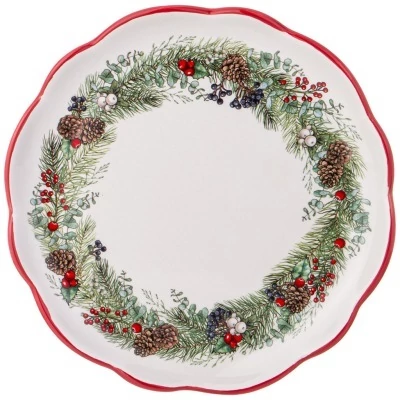 Тарелка закусочная agness "celebration" 20,3*2 см (358-2258) 