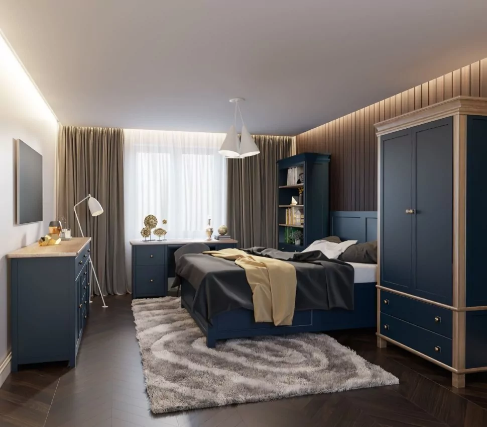 Фото Шкаф двухстворчатый Jules Verne из березы и ясеня арт JV27ETGYB-ET - интернет-магазин МегаТерем в Москве