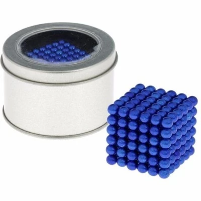 Антистресс магнит "Неокуб" 216 шариков d=0,5 см (синий) (D-32750) 