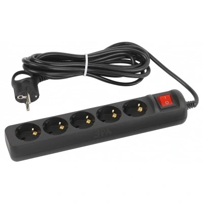 Удлинитель с выключателем Эра UX-5es-5m-B ER_B0057732