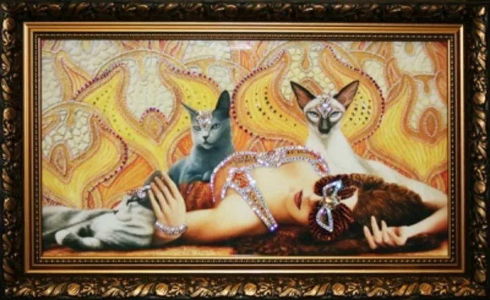 Фото Картина Роскошь малая с кристаллами Swarovski (1606) - интернет-магазин МегаТерем в Москве