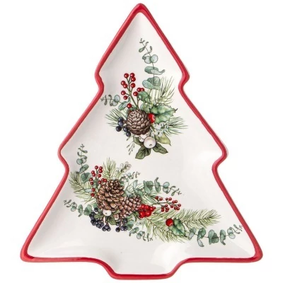 Тарелка в форме елки agness "celebration" 23*20,2*2,2 см (358-2263) 
