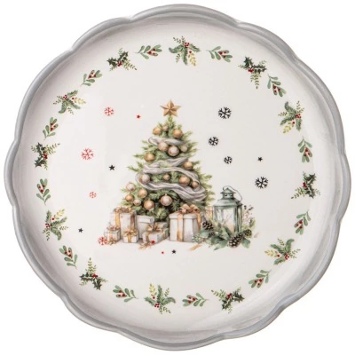 Тарелка закусочная agness "с новым годом!" 20,3*2 см (358-2265) 