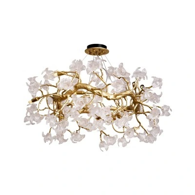 Люстра Флора (Flora) d.80*45 см, металл цвет золото (TT-00011803)