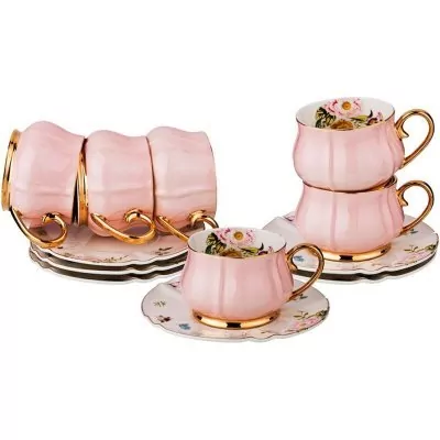 Чайный набор lefard "пинк" на 6 пер. 12 пр. 200 мл (275-1078) 