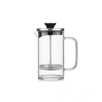 Френч-пресс F-125, 8.2, Боросиликатное стекло, металл, clear/black, SAMADOYO