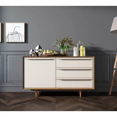 Комод Bruni white с ящиками и дверкой арт BR-02WH-ET