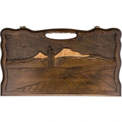 Нарды резные "Арарат" с ручкой 50, Haleyan (28797)