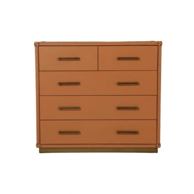 Комод T0147B-01/B122#, Кожа, Brown, ROOMERS FURNITURE