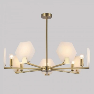 Люстра на штанге Eurosvet Marble 60158/7 латунь EV_a065050