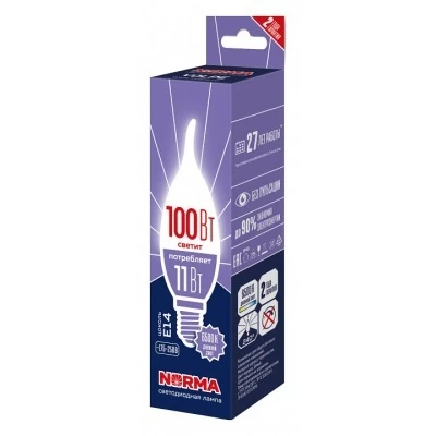 Лампа светодиодная Volpe LED-CW37 E14 11Вт 6500K UL-00010991 UL_UL-00010991