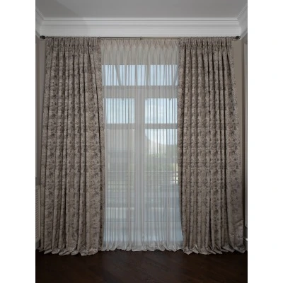 Тюль Серик (Serik) бежевый 275*320см (TT-00014283)