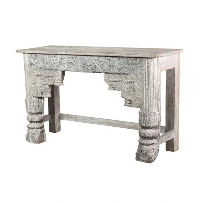 Консоль PA2359, Тиковое дерево, bleached white, ROOMERS ANTIQUE