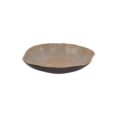 Тарелка L9425-ST-IVES-B(BS-BLACK),каменная керамика, Brown, ROOMERS TABLEWARE