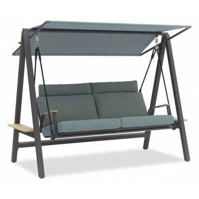 Качели с тентом трехместные...