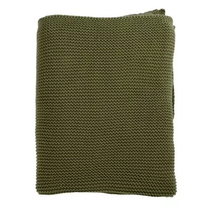 Плед из хлопка жемчужной вя...