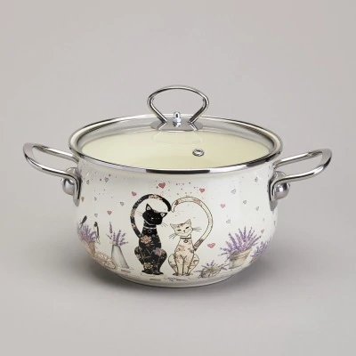 Кастрюля agness эмалированн...