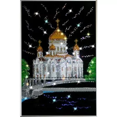 Картина Храм Христа Спасителя с кристаллами Swarovski (1304)