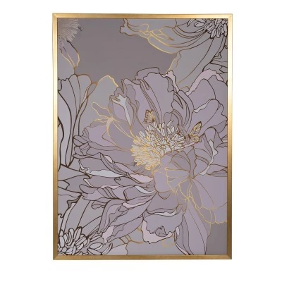 Холст Пион 110х80 см, багет...