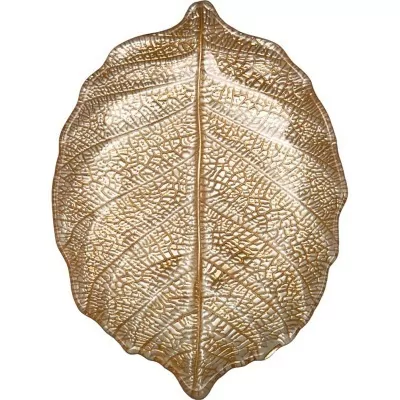 Блюдо leaf gold 21см без уп...